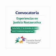 Convocatoria: Experiencias en Justicia Restaurativa